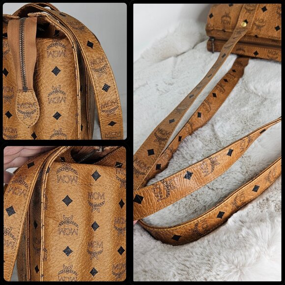 MCM Brown Visetos Shopper Bag - Picture 14 of 17